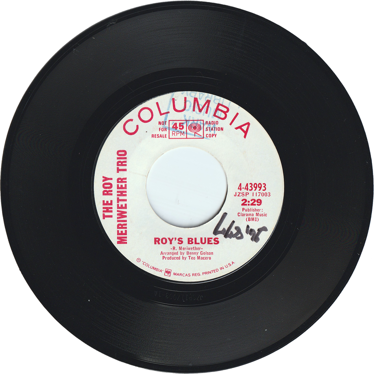 The Roy Meriwether Trio - Roy's Blues / Gambit [Promo]