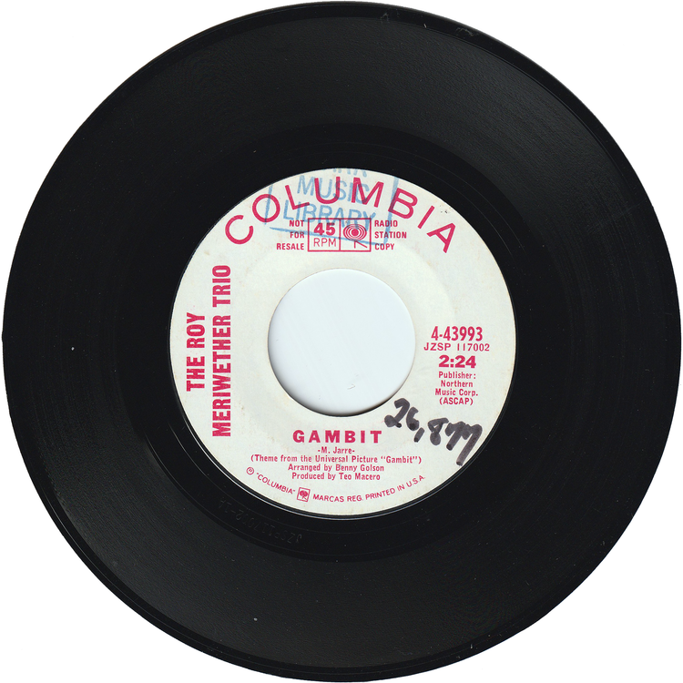 The Roy Meriwether Trio - Roy's Blues / Gambit [Promo]