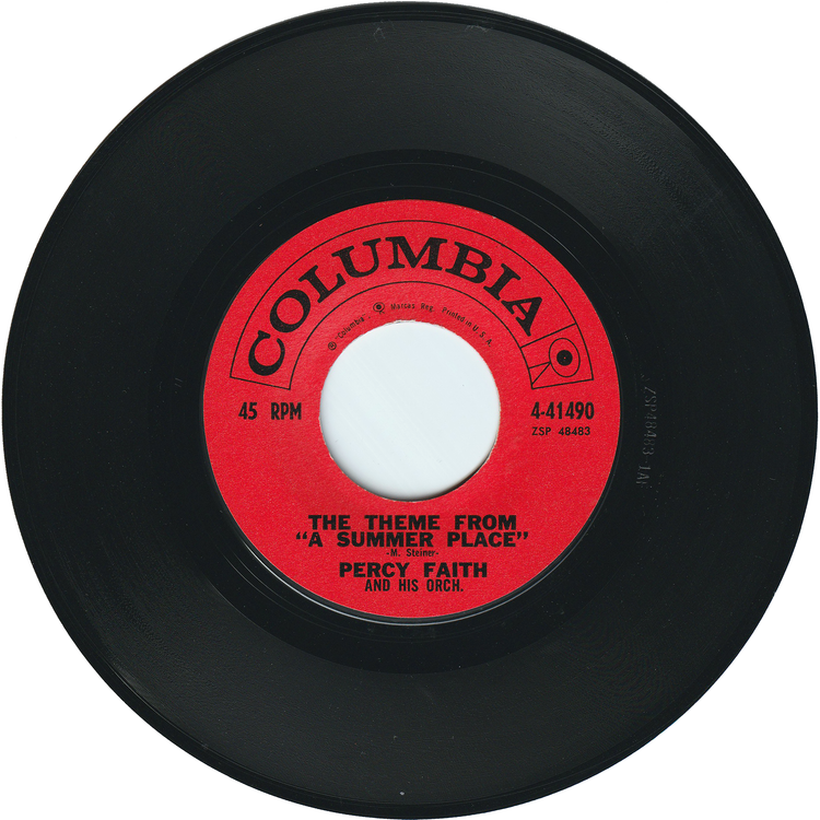 Percy Faith - The Theme From A Summer Place / Go-Go-Po-Go [w/PS, Styrene, Bridgeport Pressing]