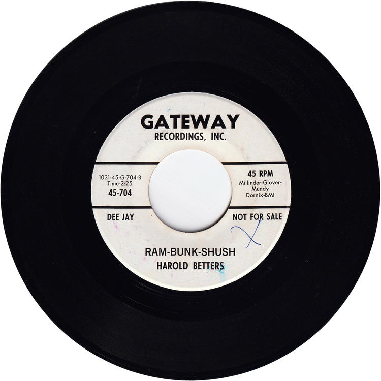 Harold Betters - Stand By Me / Rambunctions [Promo]