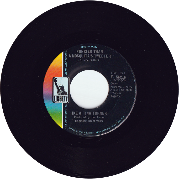 Ike & Tina Turner - Proud Mary / Funkier Than A Mosquita's Tweeter [Canada]