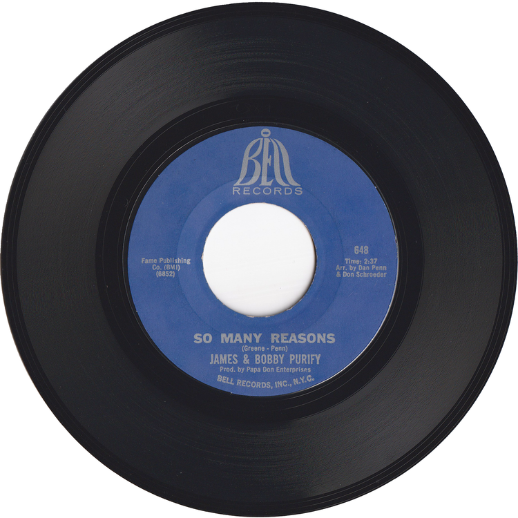 James & Bobby Purify - I'm Your Puppet / So Many Reasons [Styrene, Monarch Pressing]