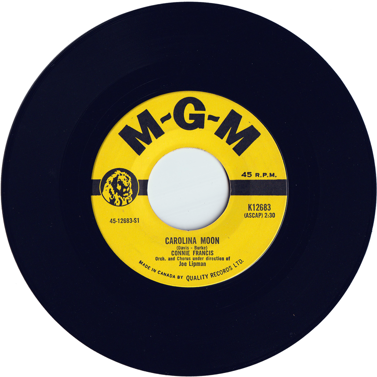 Connie Francis - Stupid Cupid / Carolina Moon [Canada]
