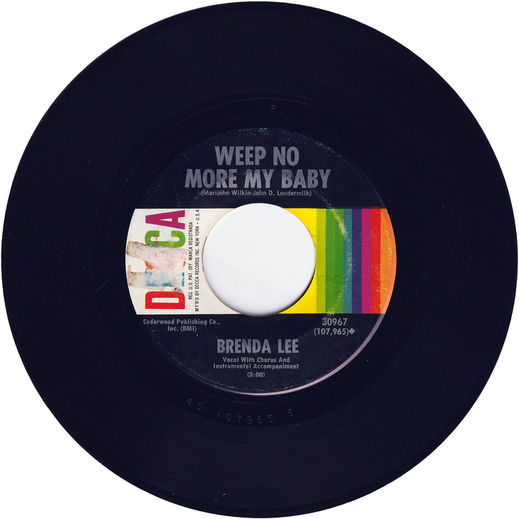 Brenda Lee - Sweet Nothin's / Weep On More My Baby [2nd