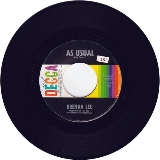 Brenda Lee - As Usual / Lonely Lonely Lonely Me
