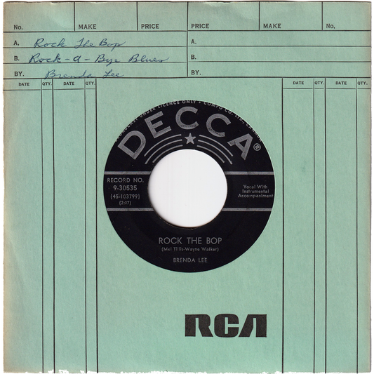 Brenda Lee - Rock The Bop / Rock-A-Bye Baby Blues [Canada]