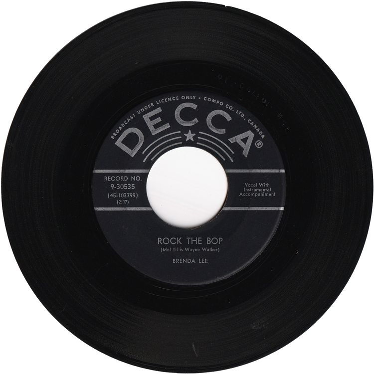 Brenda Lee - Rock The Bop / Rock-A-Bye Baby Blues [Canada]
