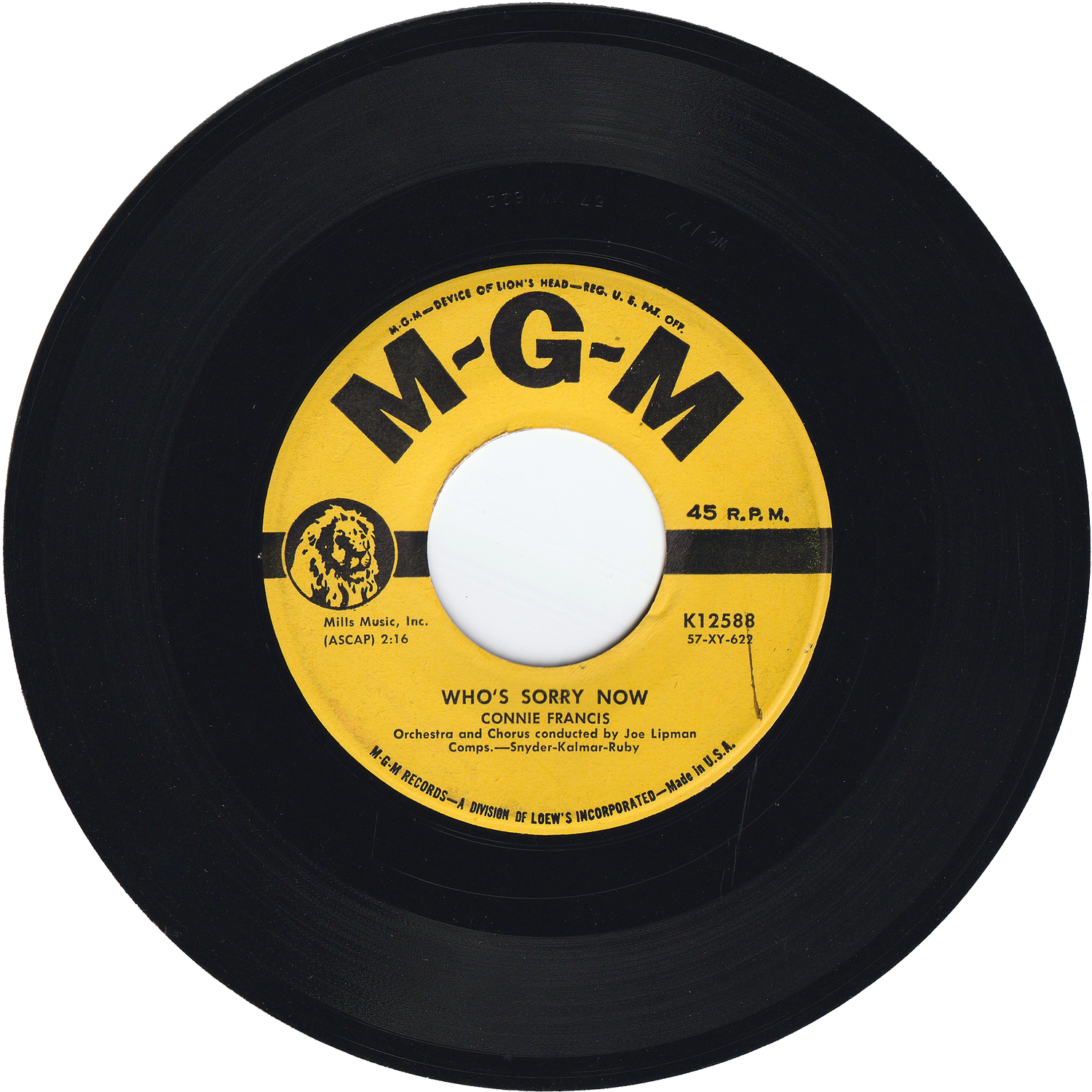 Connie Francis - Who's Sorry Now / You Were Only Fooling – NIGHT Connie Francis - Who's Sorry Now / You Were Only Fooling – NIGHT