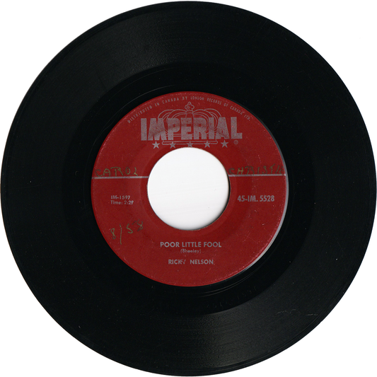 Ricky Nelson - Poor Little Fool / Don't Leave Me This Way [Canada]