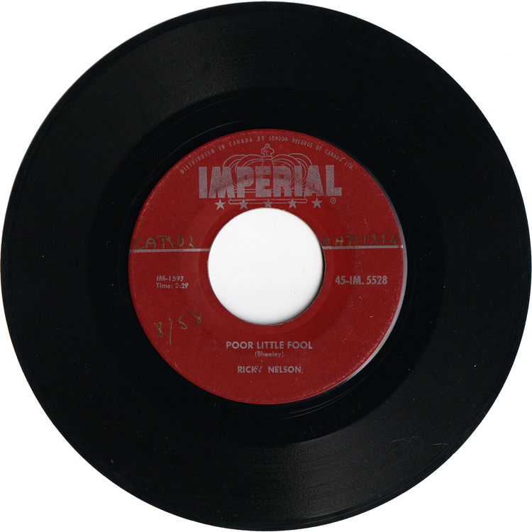Ricky Nelson - Poor Little Fool / Don't Leave Me This Way [Canada]