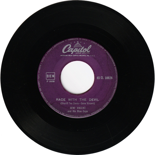 Gene Vincent - Race With The Devil / Gonna Back Up Baby [Italy]