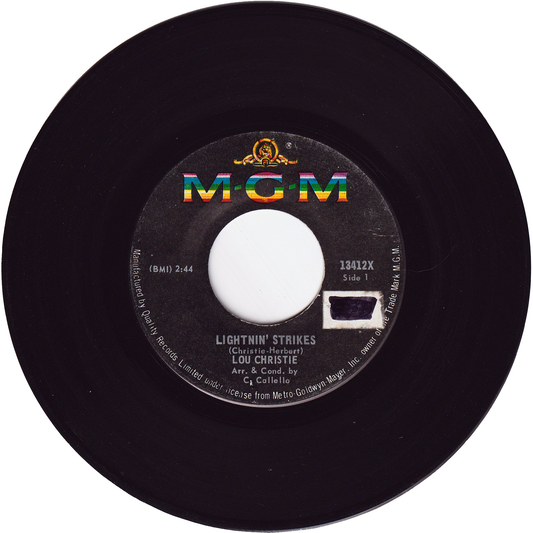 Lou Christie - Lightnin' Strikes / Cryin' In The Streets [Canada]