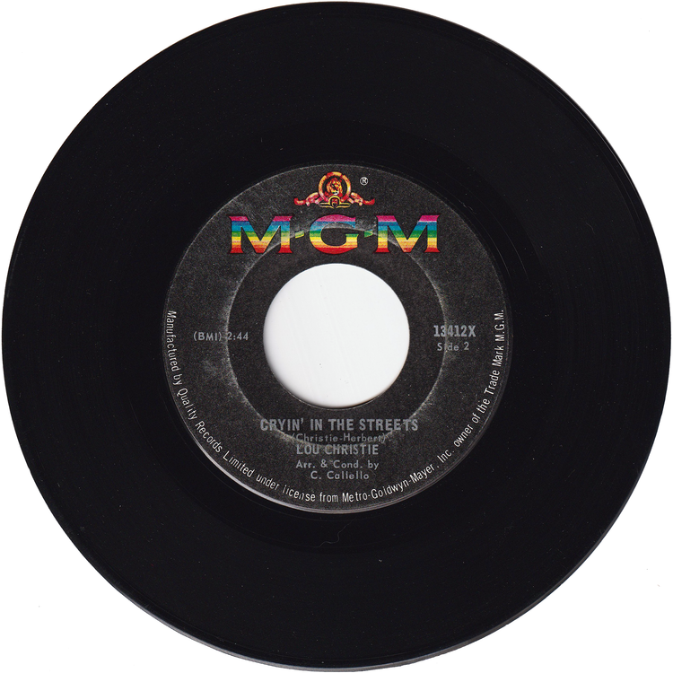 Lou Christie - Lightnin' Strikes / Cryin' In The Streets [Canada]