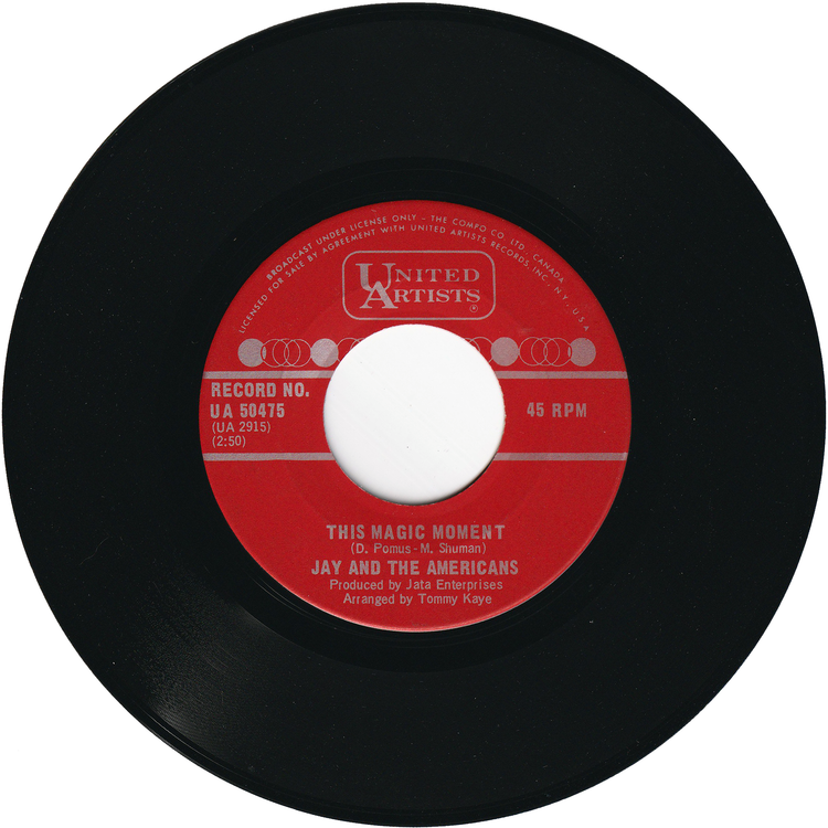 Jay & The Americans - This Magic Moment / No, I Don't Know Her [Canada]