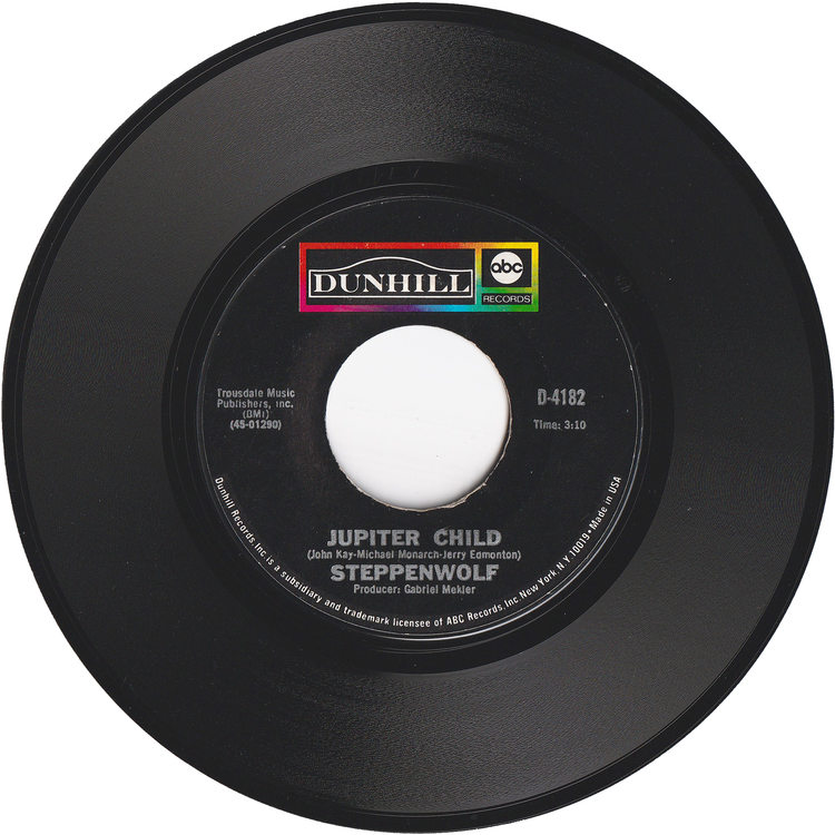 Steppenwolf - Jupiter Child / Rock Me [Styrene, Monarch Pressing]