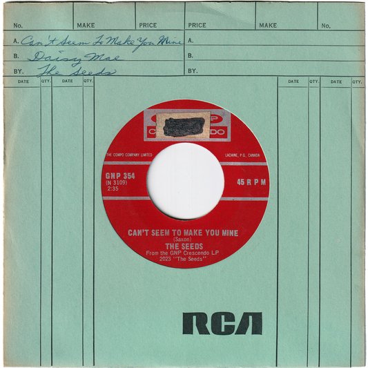 The Seeds - Can't Seem To Make You Mine / Daisy Mae [Canada]