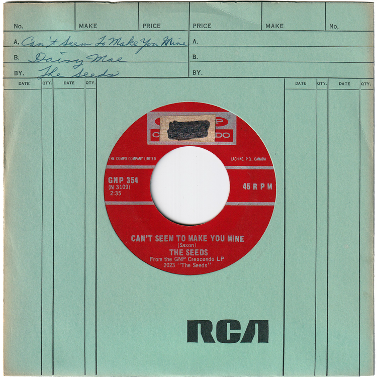 The Seeds - Can't Seem To Make You Mine / Daisy Mae [Canada]