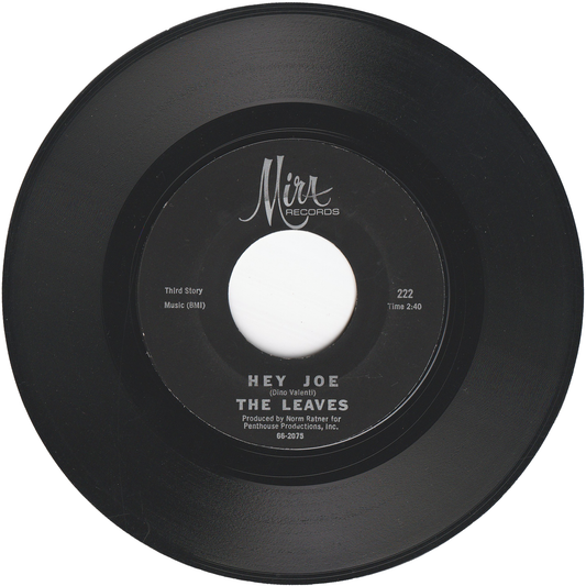 The Leaves - Hey Joe / Funny Little World [Styrene, Monarch Pressing, AS-IS]