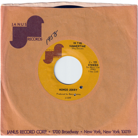 Mungo Jerry - In The Summertime / Mighty Man