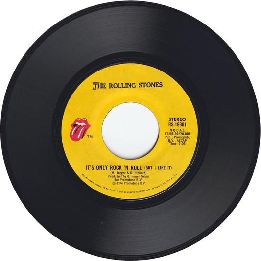 The Rolling Stones - It's Only Rock 'N Roll (But I Like It) / Through The Lonely Nights [Styrene, MO Pressing]