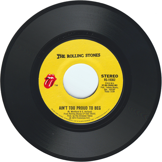 The Rolling Stones - Ain't Too Proud To Beg / Dance Little Sister [Styrene, Monarch]