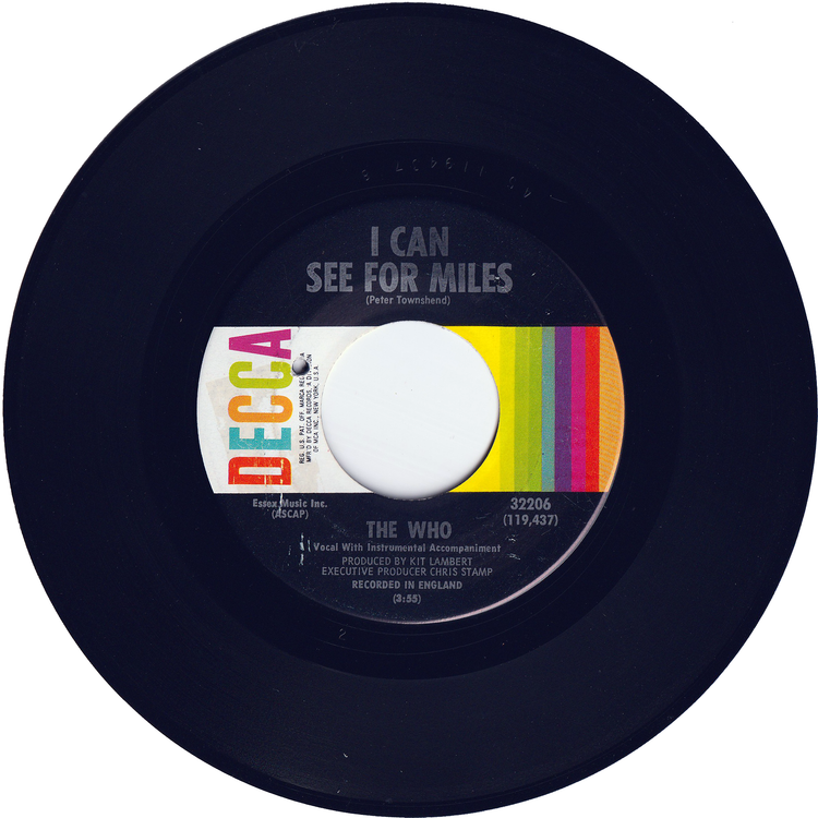The Who - I Can See For Miles / Mary-Anne With The Shaky Hands [Pinckneyville Pressing]
