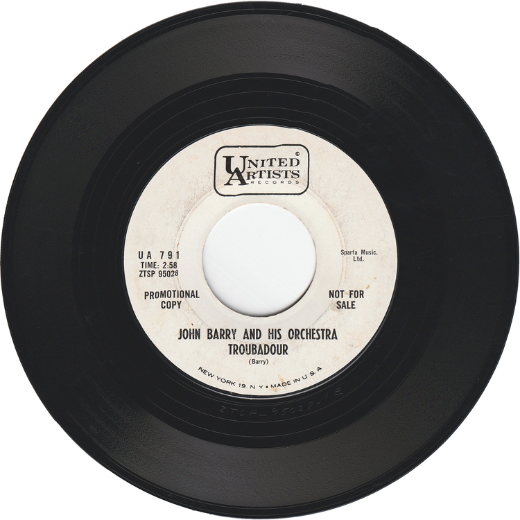 John Barry & Orchestra - Goldfinger / Troubadour [Promo]