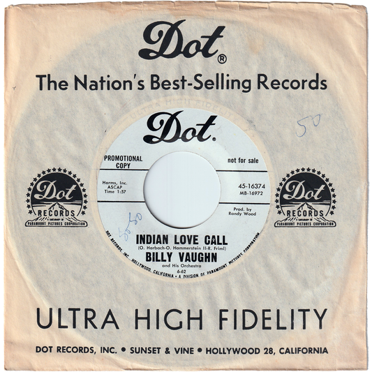 Billy Vaughn - Indian Love Call / A Swingin' Safari [Promo]