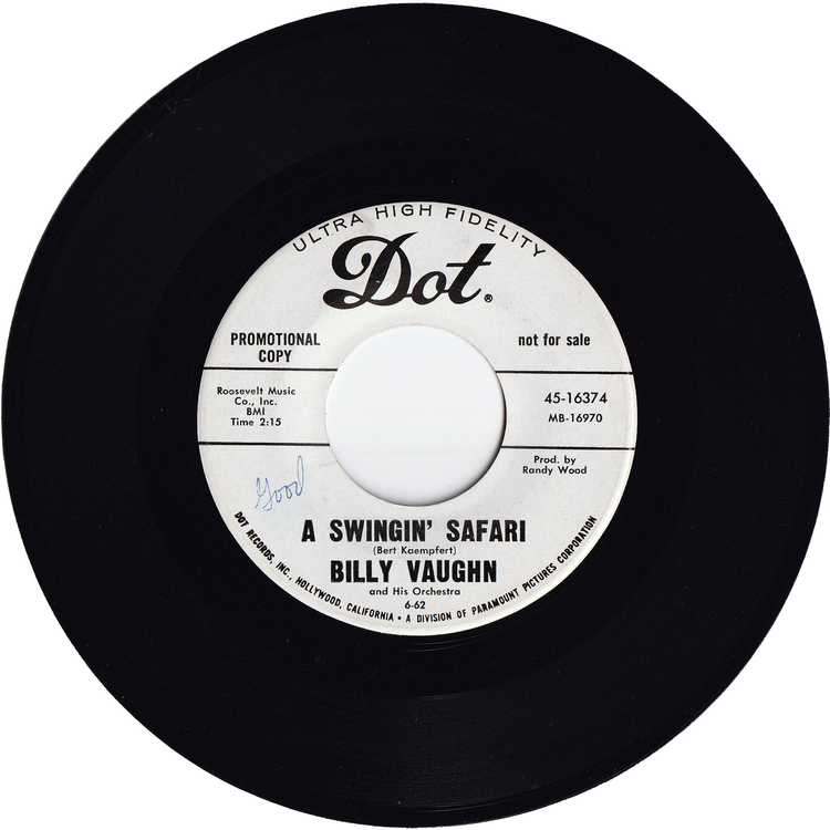 Billy Vaughn - Indian Love Call / A Swingin' Safari [Promo]