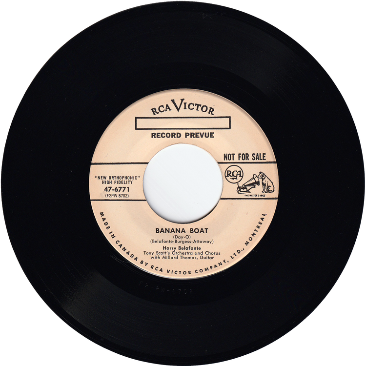 Harry Belafonte - Banana Boat (Day-O) / Star-O [Canada, Promo]