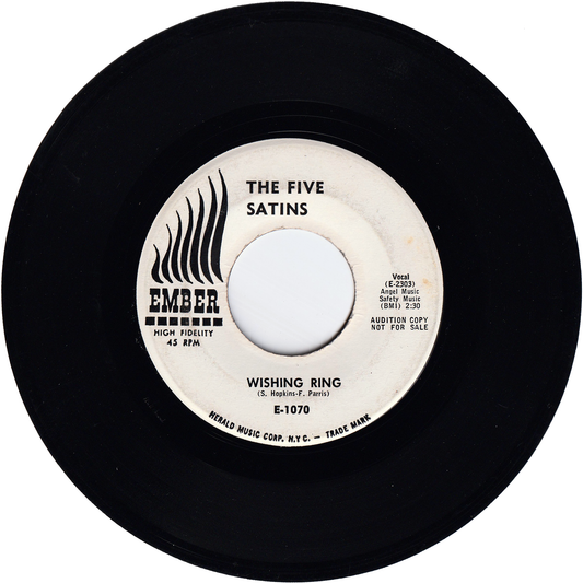 The Five Satins - Wishing Ring / Tell Me Dear [Promo]