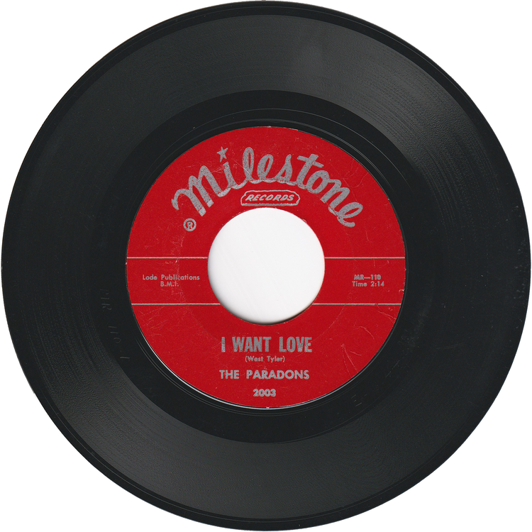The Paradons - Diamonds & Pearls / I Want Love [Styrene, Allied Pressing, 1st.press]