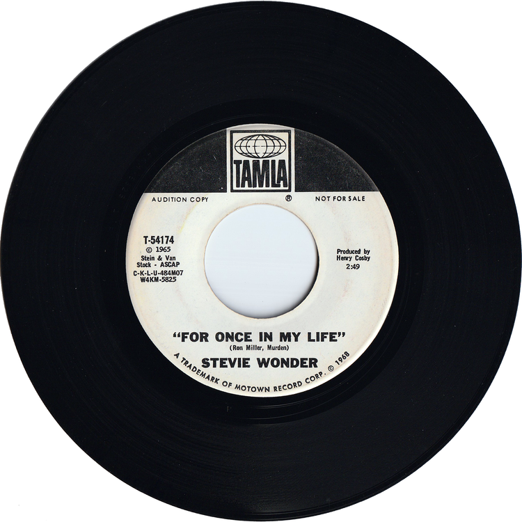 Stevie Wonder - For Once In My Life / For Once In My Life [Promo, Vinyl]