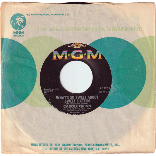Carole Quinn - What's So Sweet About Sweet Sixteen / Good Boy Gone Bad