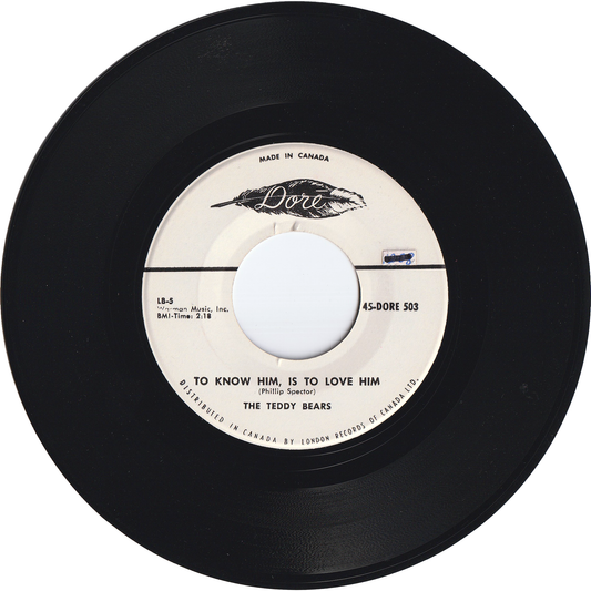 The Teddy Bears - To Know Him, Is To Love Him / Don't You Worry My Little Pet [Canada]