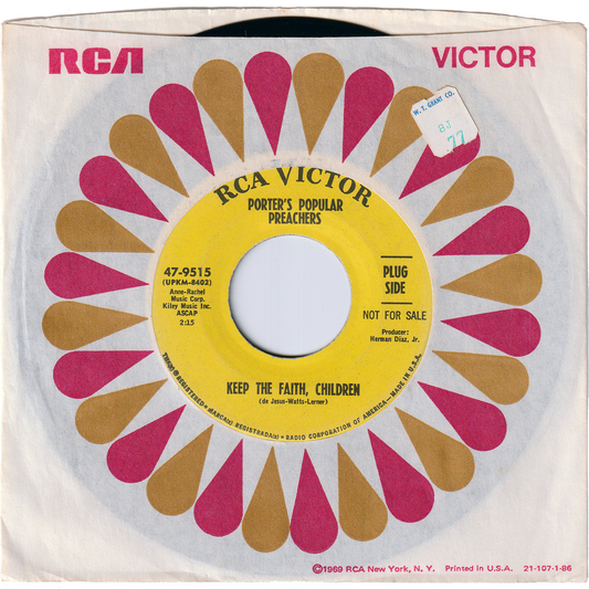 Porter's Popular Preachers - Keep The Faith, Children / Dry Bones [Promo]