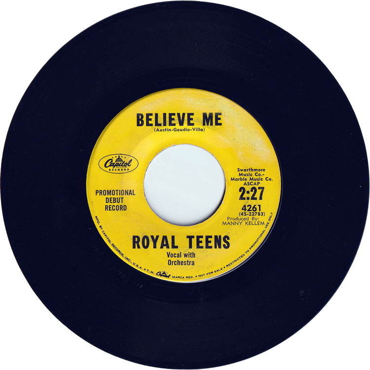 The Royal Teens - Believe Me / Little Cricket [Promo]