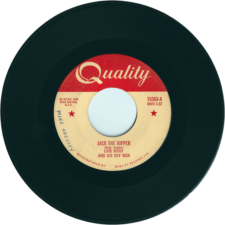 Link Wray & His Ray Men - Jack The Ripper / The Black Widow [Canada]
