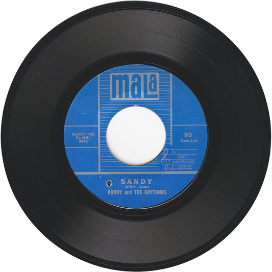 Ronny & The Daytonas - Sandy / Sandy (Instrumental) [Styrene, Monarch Pressing]