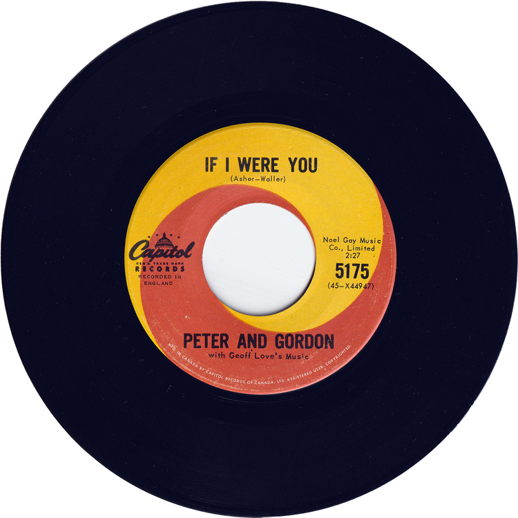 Peter & Gordon - A World Without Love / If I Were You [Canada]