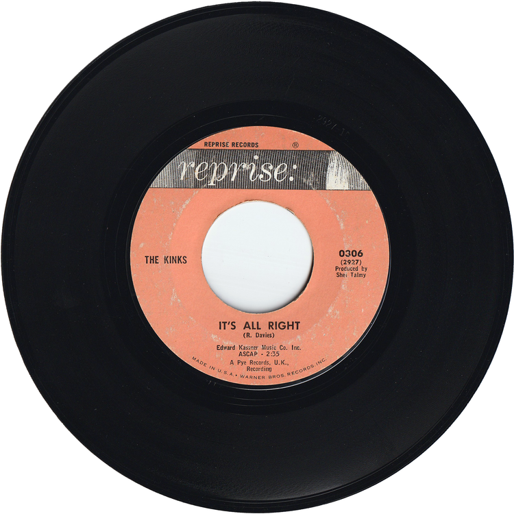 The Kinks - You Really Got Me / It's All Right [Styrene, Terre Haute Press]