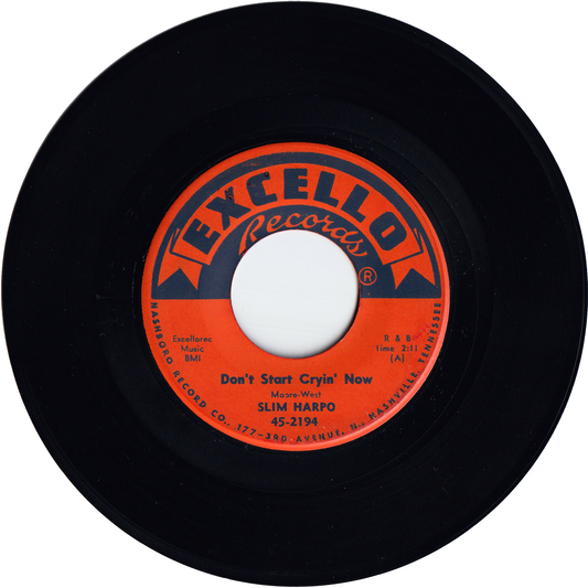 Slim Harpo - Don't Start Cryin' Now / Rainin' In My Heart [Vinyl, Sheldon Pressing]
