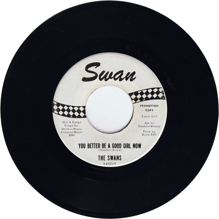 The Swans - He's Mine / You Better Be A Good Girl Now [Promo, Rockaway Pressing]