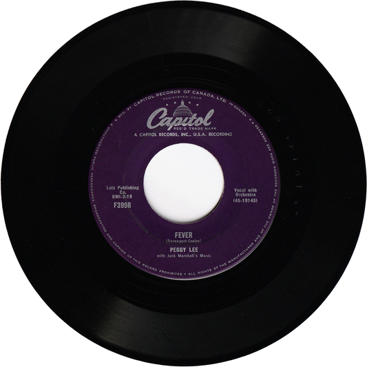 Peggy Lee - Fever / You Don't Know [Canada]