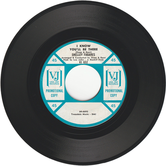 Shelley Fabares - I Know You'll Be There / Lost Summer Love [Promo]