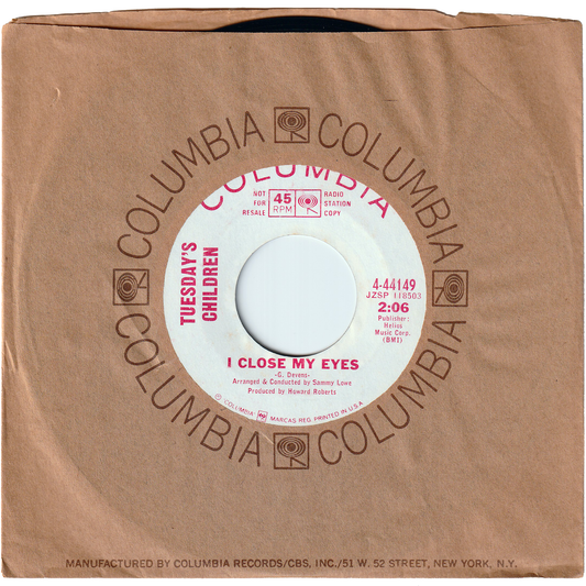 Tuesday's Children - I Close My Eyes / What Is Love [Promo]