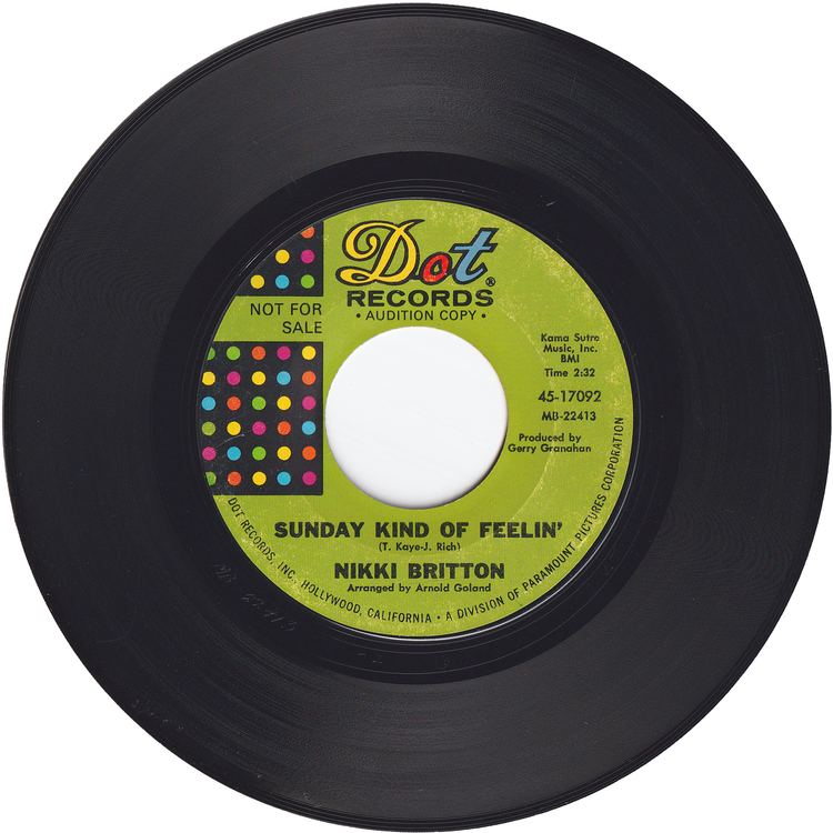 Nikki Britton - Sunday Kind Of Feelin' / Live Again [Promo]