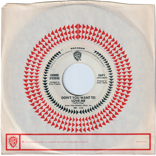 Connie Stevens - Don't You Want To Love Me / In My Room [Promo]