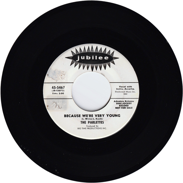 The Parlettes- Tonight I Met An Angel / Because We're Very Young [Promo]