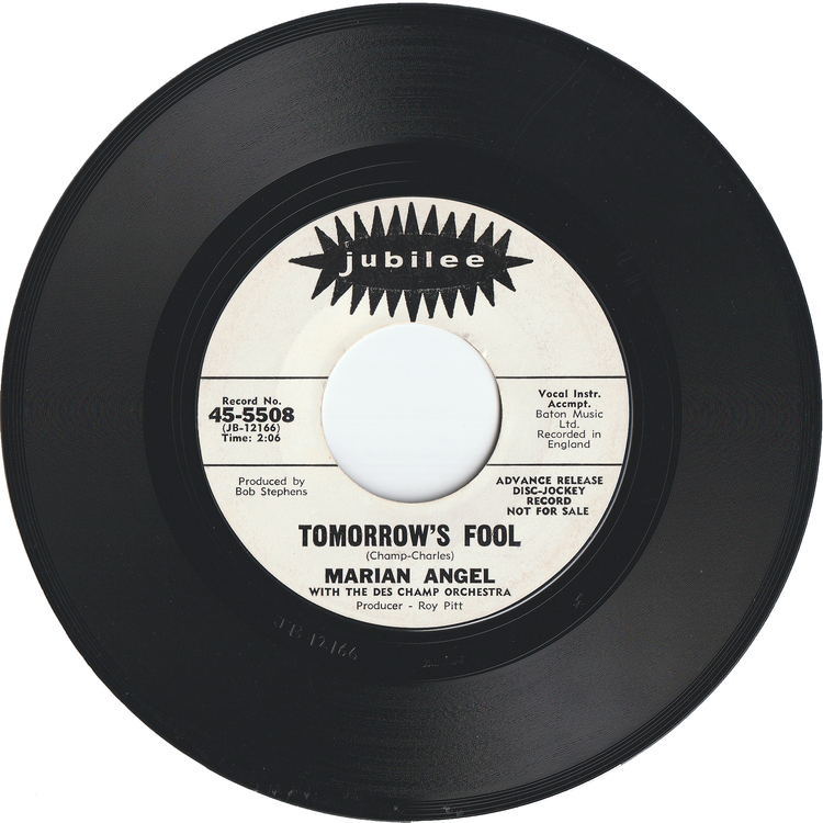 Marian Angel with The Des Champ Orchestra - Tomorrow's Fool / It's Gonna Be Alright [Promo]